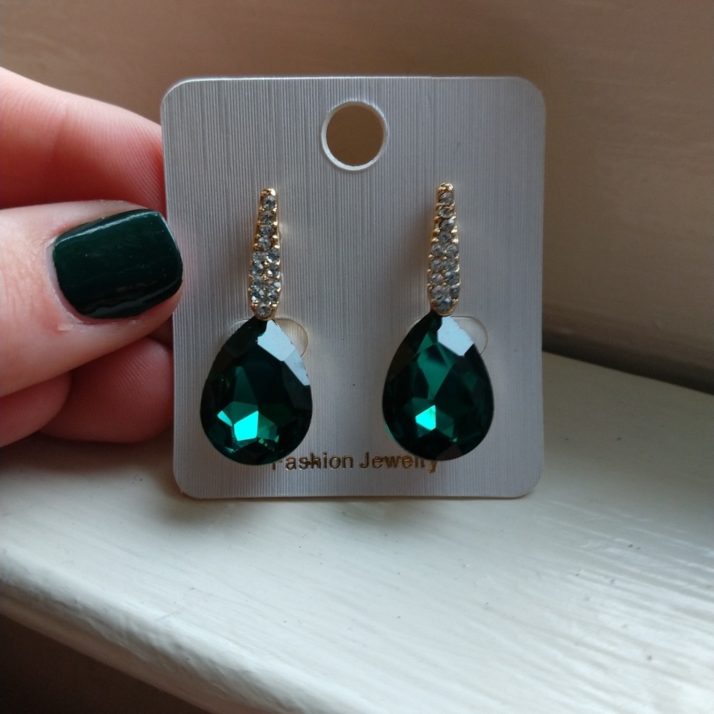 Green earrings